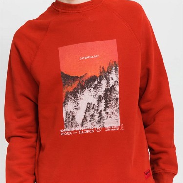Sweatshirt Caterpillar Heritage Roundneck 
Piros | 2910511 red, 2