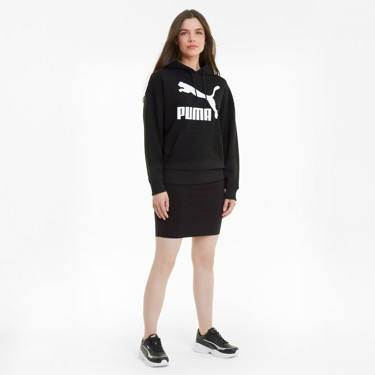 Sweatshirt Puma Classics Logo Hoodie Fekete | 530074_01, 2