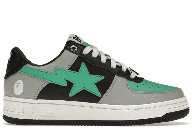 Sneakerek és cipők BAPE Bape Sta Low Grey "Green" Szürke | 001FWH701002_GRN_A / 1H70-291-002