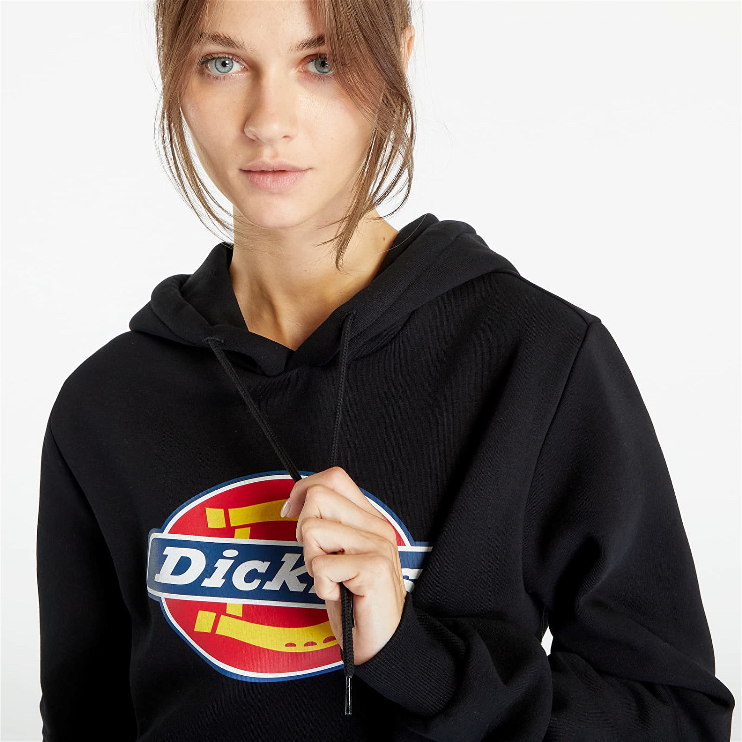 Sweatshirt Dickies Icon Logo Hoodie Black Fekete | DK0A4XCBBLK1, 1