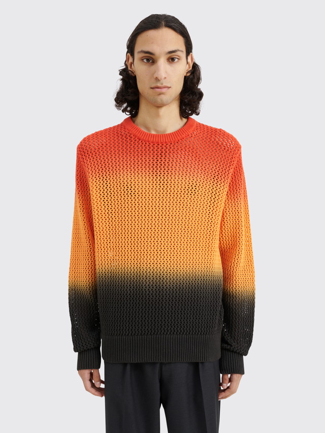 Pulóver Stüssy Pigment Dyed Loose Guage Sweater Lava 
Narancssárga | 117105 0652