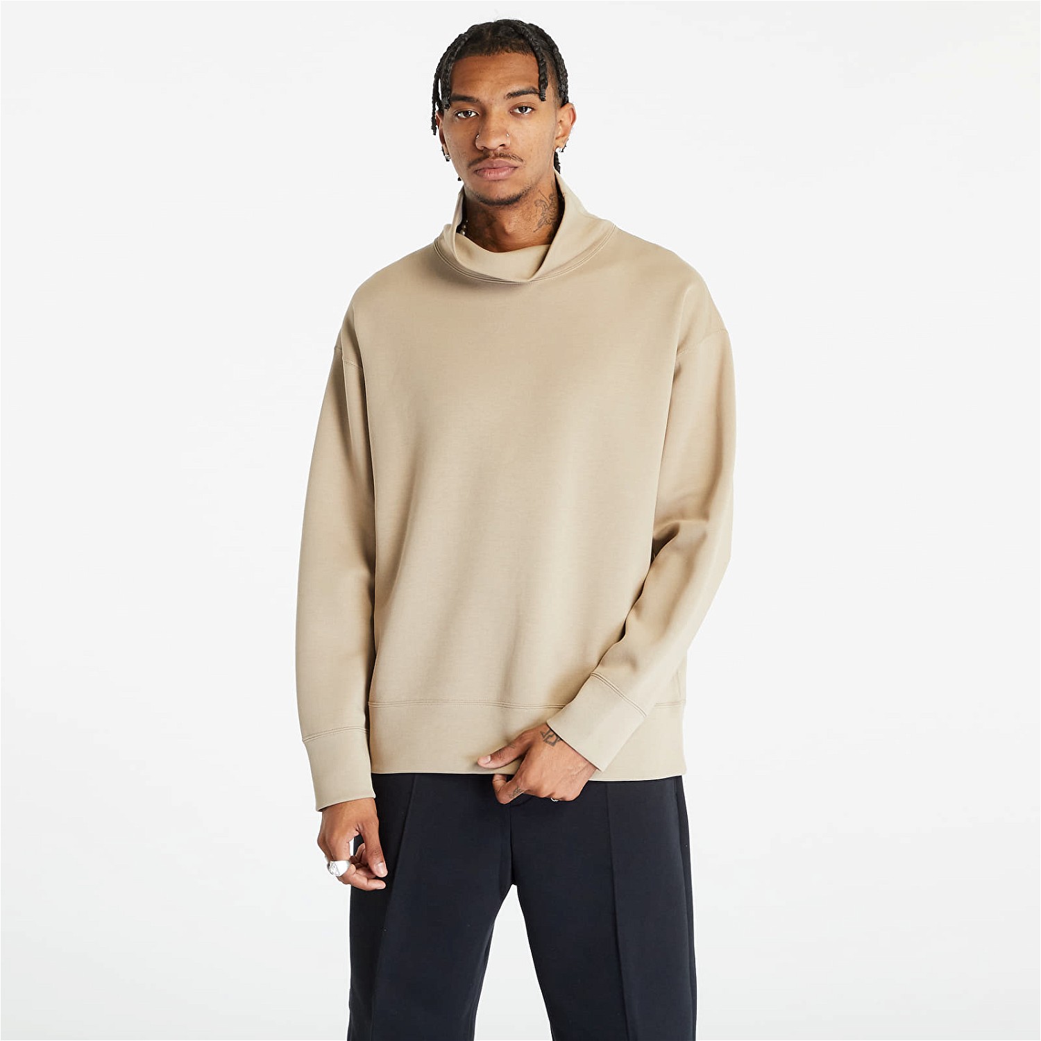 Sweatshirt Nike Tech Fleece Men's Neck Bézs | FB8169-247, 0