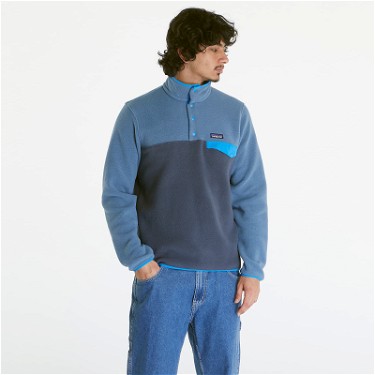 Sweatshirt Patagonia LW Synch Snap-T Pullover Hoody Smolder Blue Kék | 25551 SMDB, 0