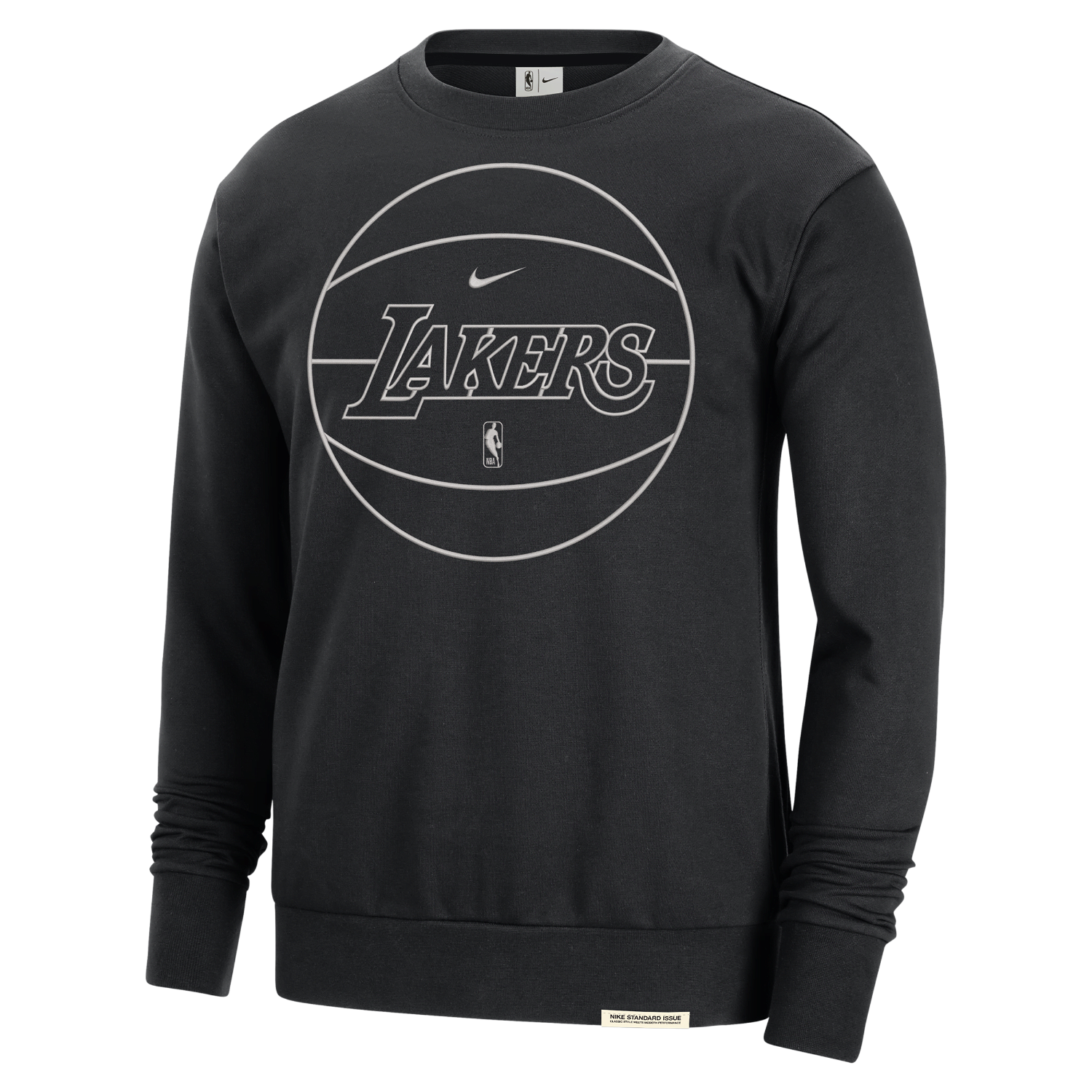 Sweatshirt Nike DRY - FIT NBA Los Angeles Lakers Standard Issue Fekete | DX9748-010, 0