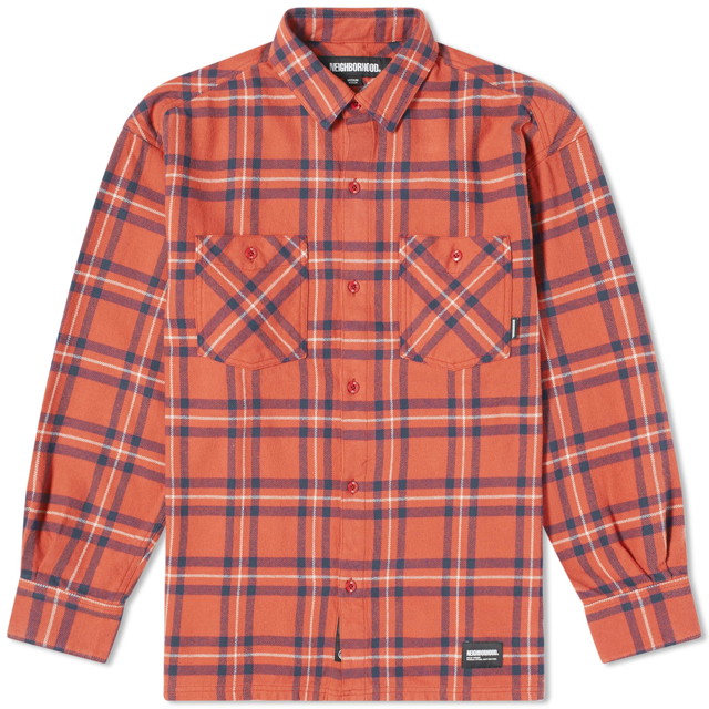 Ing Neighborhood Tartan Check Shirt 
Piros | 232BENH-SHM02-RE