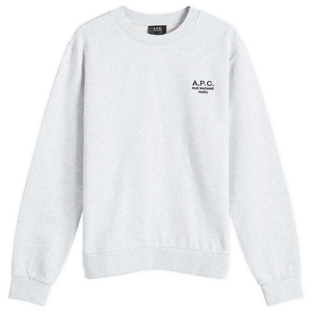 Sweatshirt A.P.C. Rue Madame Logo Crew Sweat Fehér | COHBV-M27913-TPN