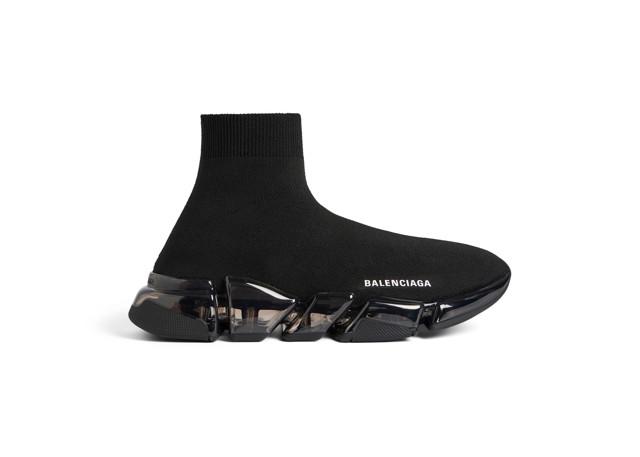 Sneakerek és cipők Balenciaga Speed 2.0 Clear Sole Black Fekete | 617239W2DC41000
