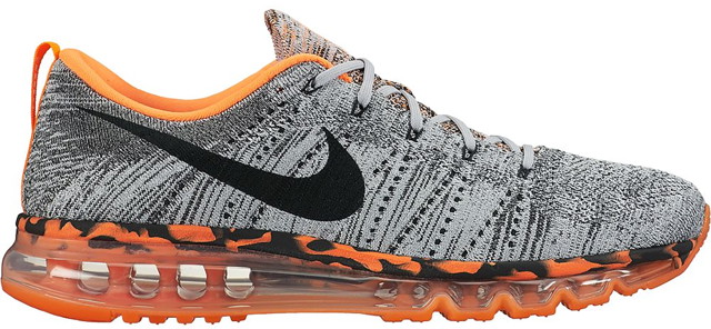 Ruházat Nike Flyknit Max "Wolf Grey Black Orange" Szürke | 747361-008