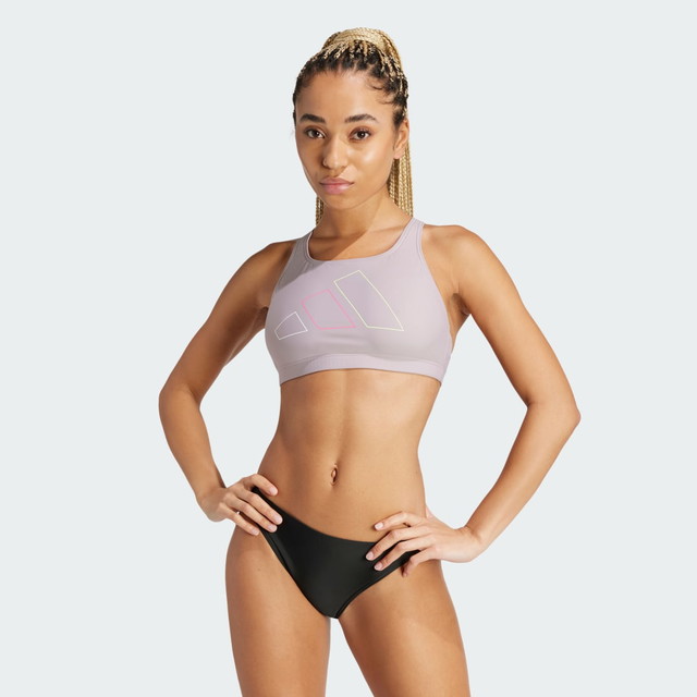 Fürdőruha adidas Performance Big Bars Bikini Orgona | IL9705