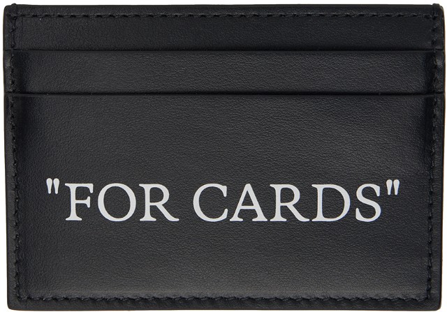 Pénztárca Off-White Black Quote Bookish Card Holder Fekete | OMND067C99LEA0011001