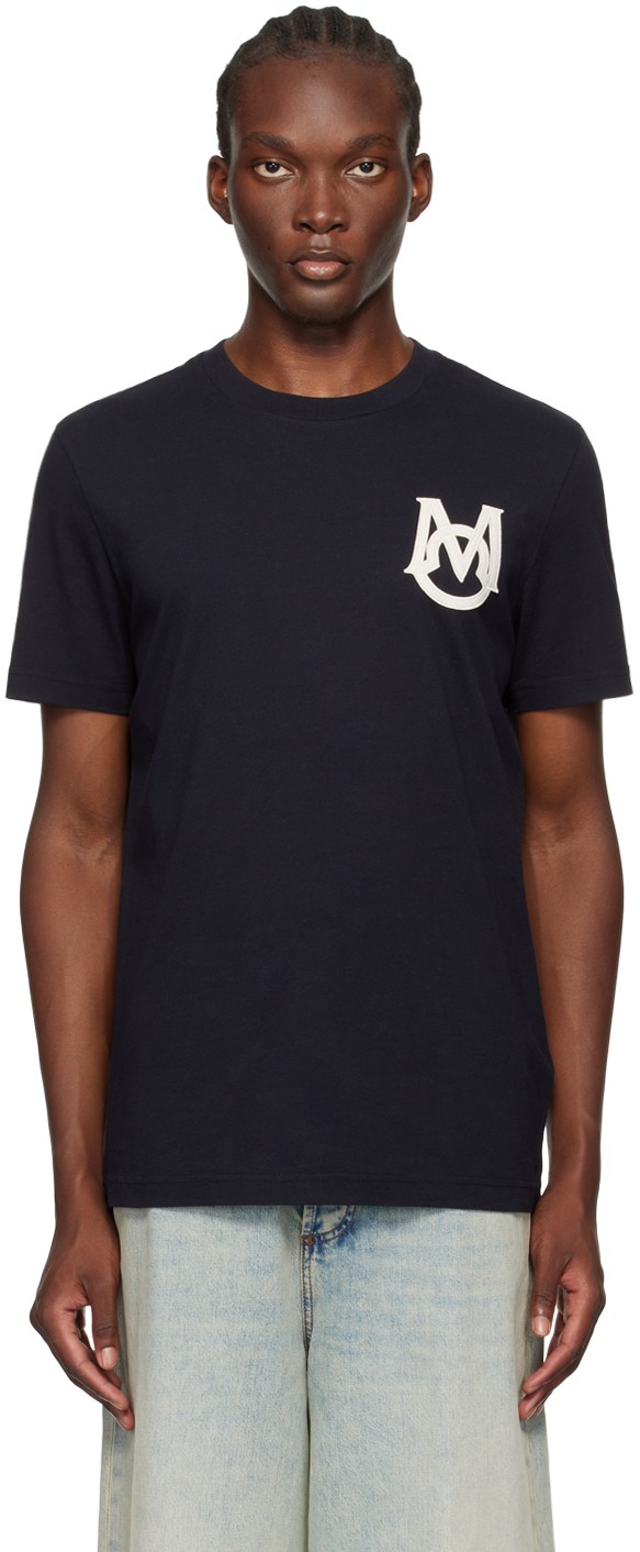 Póló Moncler Navy Monogram T-Shirt Sötétkék | J20918C000218390T
