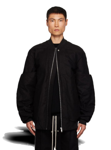 Dzsekik Rick Owens Easy Gauntlet Bomber Jacket Fekete | RU02C7748 MOD2