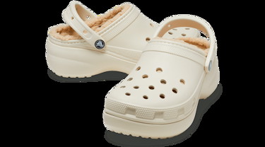 Sneakerek és cipők Crocs Classic Platform Lined Clogs W Bézs | 207938-2Y2, 1