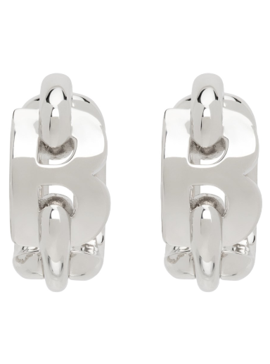 Fülbevaló Balenciaga B Chain Hoop Earrings Szürke | 748176 TZ99S