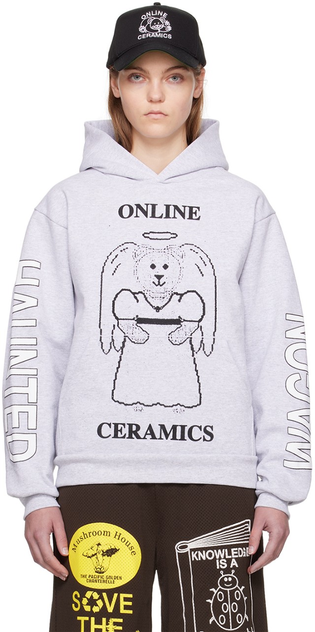 Sweatshirt Online Ceramics Angel Bear Hoodie Szürke | Angel Bear