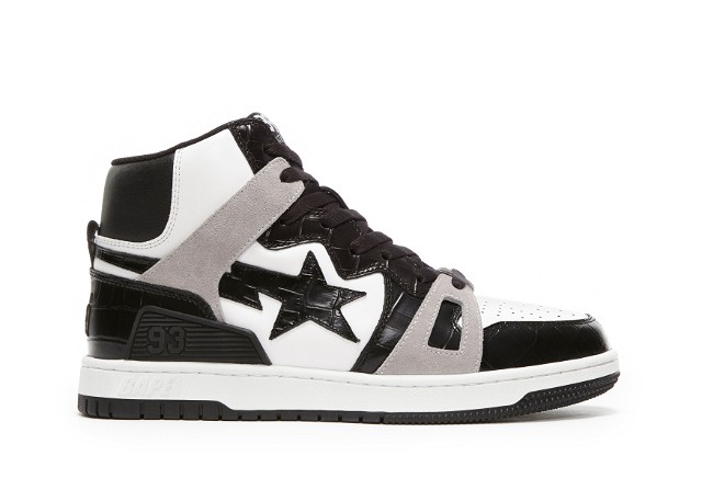 Sneakerek és cipők BAPE Bape Sta 93 Hi "Black Light Grey" Fekete | 001FWG701035X