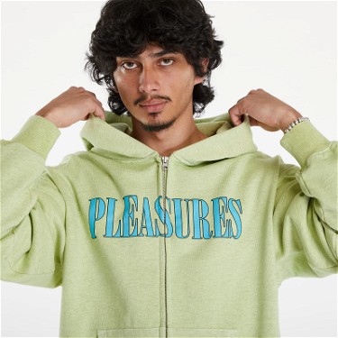 Sweatshirt Pleasures Onyx Zip Up Hoodie Faded Lime Zöld | P24SU011 LIME, 3