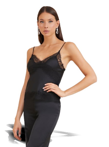 Trikók GUESS Marciano Lace Inserts Top Fekete | 3YGH139444Z