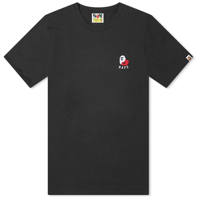 Póló BAPE A Bathing Ape Ape Head 2 Point T-Shirt Fekete | 001TEK301301M-BLK