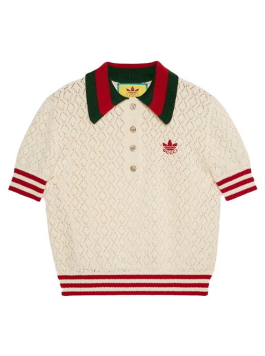 Pólóingek Gucci adidas x Cotton Polo Tee Fehér | 693832 XKCDM 9133