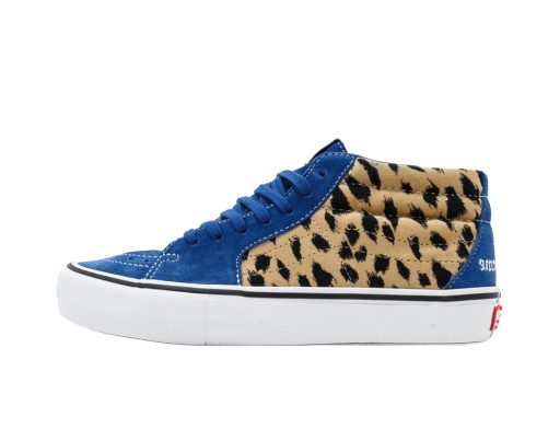Sneakerek és cipők Vans Sk8-Mid Supreme Velvet Leopard Royal Kék | VN0A347UOPK