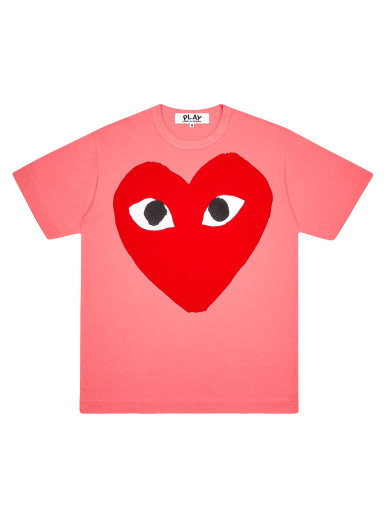Póló Comme des Garçons PLAY Pastelle Red Logo T-Shirt Rózsaszín | AZ T274 051 3