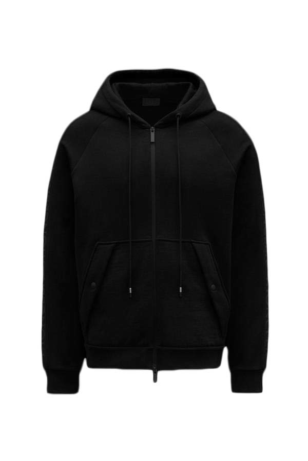 Sweatshirt Moncler Logo Full Zipped Hoodie Fekete | G20918G00010899FL999
