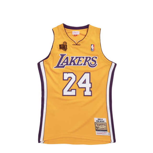 Sportmezek Mitchell & Ness NBA AUTHENTIC JERSEY LOS ANGELES LAKERS 2009-10 KOBE BRYANT #24 Sárga | AJY4GS18450-LALLTGD09KBR