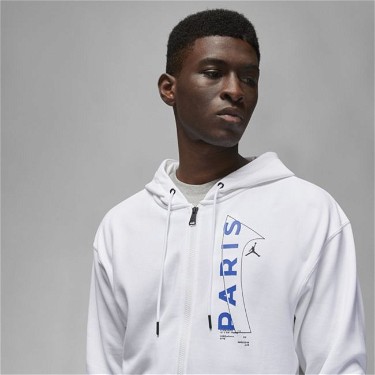 Sweatshirt Jordan Paris Saint-Germain Full-Zip Hoodie Fehér | DN6150-100, 3