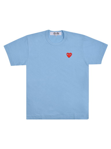 Póló Comme des Garçons PLAY Pastelle Red Emblem T-Shirt Kék | AZ T272 051 1