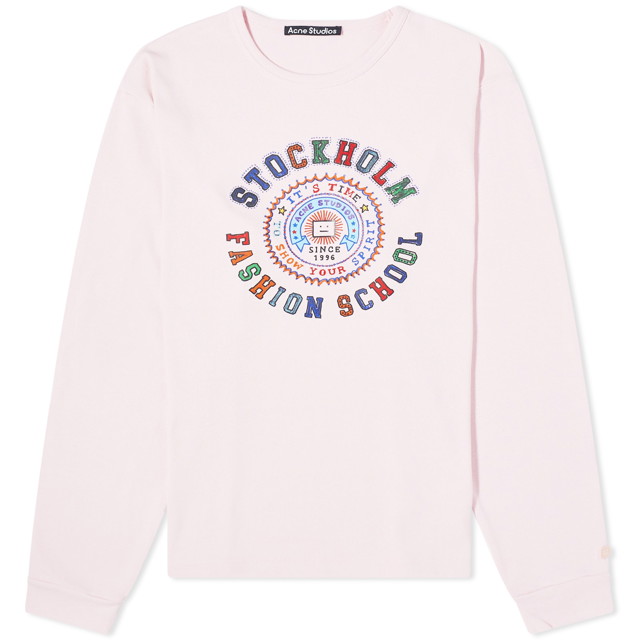 Póló Acne Studios Eisen School T-Shirt Rózsaszín | CL0260-AD4