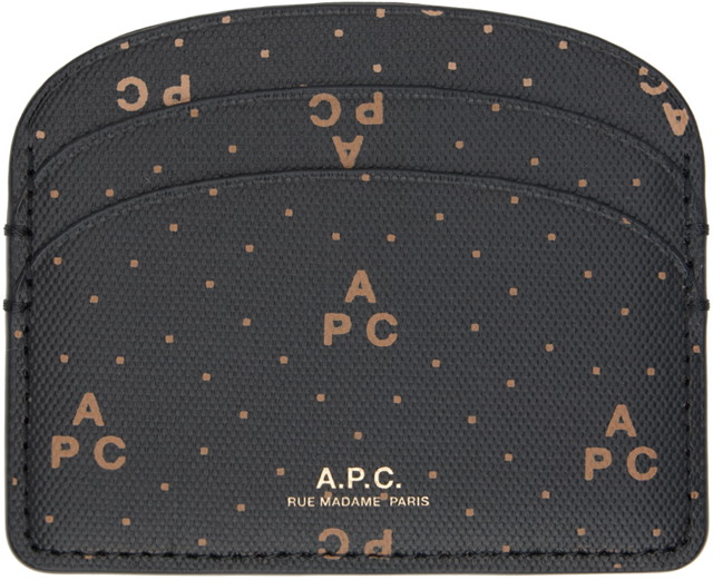 Pénztárca A.P.C. Demi-Lune Card Holder Fekete | COGVM-F63270