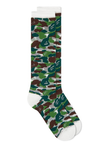 Zoknik és harisnyanadrágok BAPE ABC Camo Clear Socks Green Zöld | 001SOJ302002L-GRN