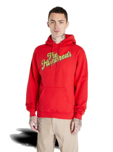 Sweatshirt THE HUNDREDS Slime Slant Pullover Hoodie 
Piros | T22F202037 SCLT