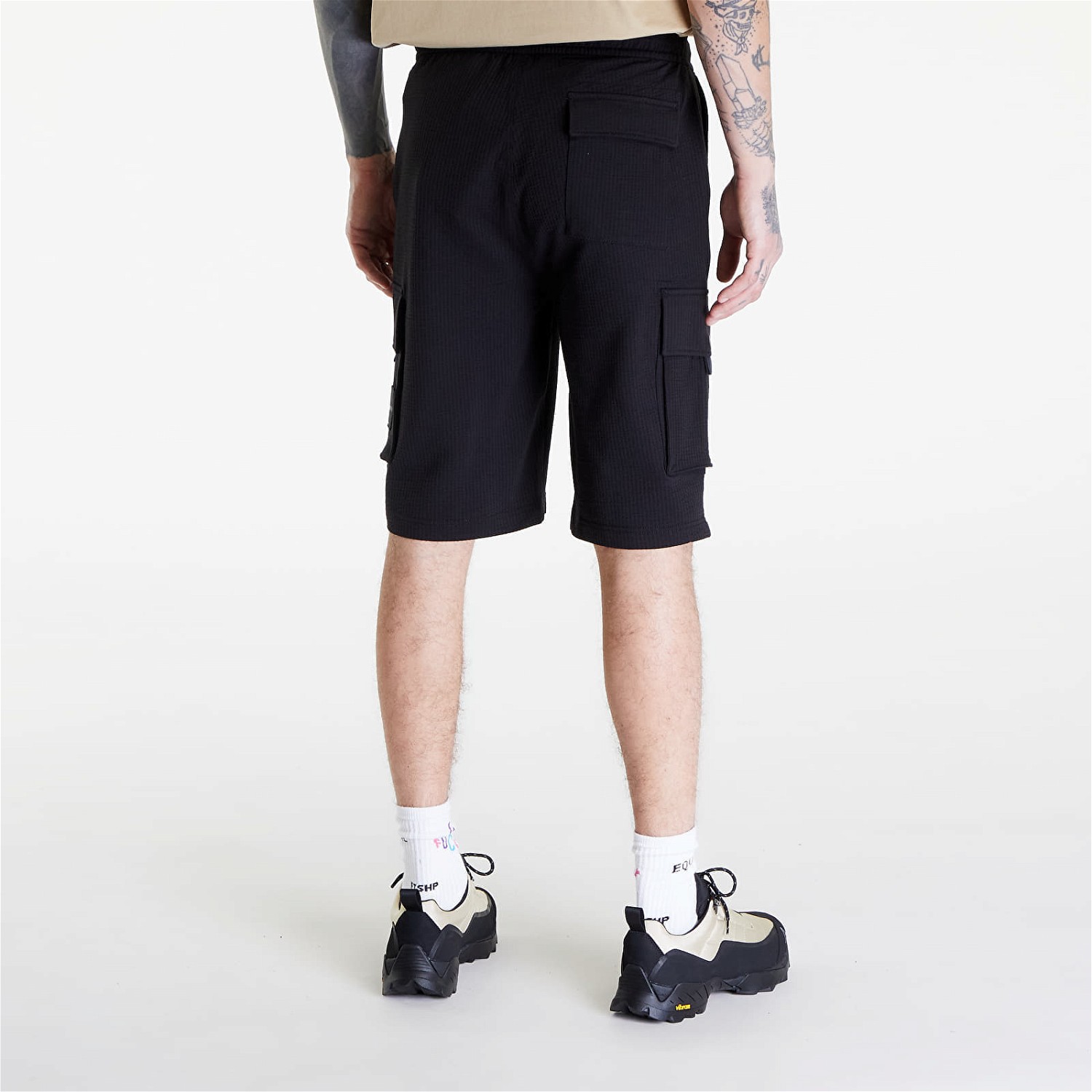 Rövidnadrág CALVIN KLEIN Jeans Texture Hwk Shorts Black Fekete | J30J325136 BEH, 1