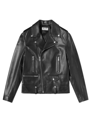 Dzsekik Saint Laurent Classic Motorcycle Leather Jacket Fekete | 484284Y5YA2-1000