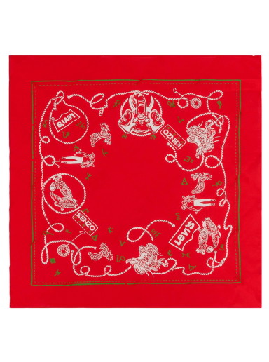 Sálak és kendők KENZO Levi’s® x Printed Bandana 
Piros | FD68EU230LE9 22