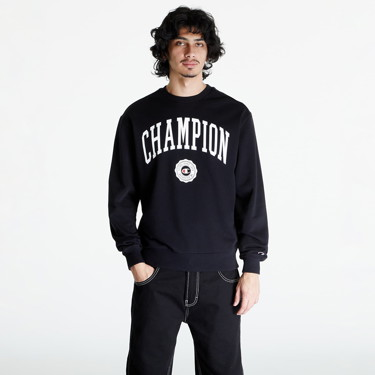 Sweatshirt Champion Men's hoodie Crewneck Sweatshirt Black Fekete | 219839 CHA KK001, 0