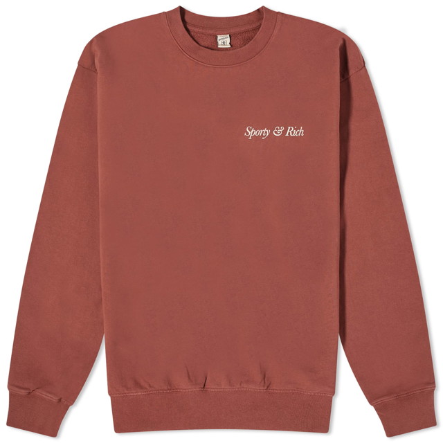 Pulóver Sporty & Rich HWCNY Crew Sweat Burgundia | CRAW2321MO