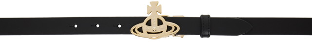 Övek Vivienne Westwood Small Line Orb Buckle Belt Fekete | 82010052-L0022-LA