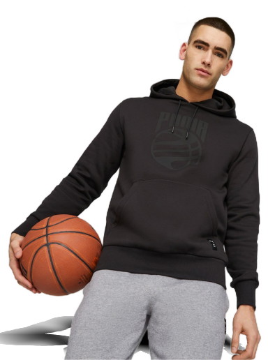 Sweatshirt Puma Posterize Basketball-Hoodie Fekete | 622649_01