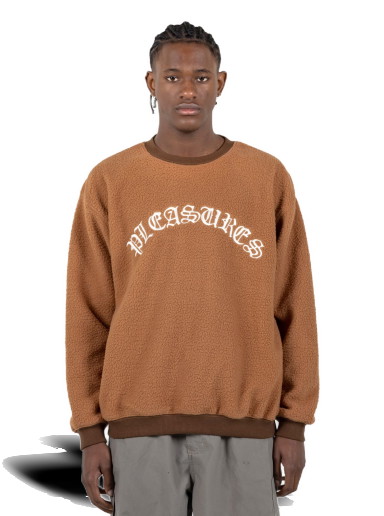 Sweatshirt Pleasures Mars Sherpa Crewneck Brown Barna | P23SP019-BROWN