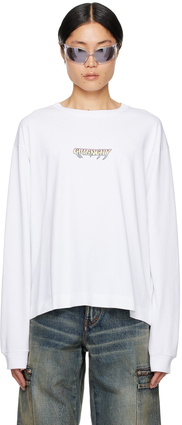 Póló Givenchy Bonded T-Shirt Fehér | BM71KP3YJ7100