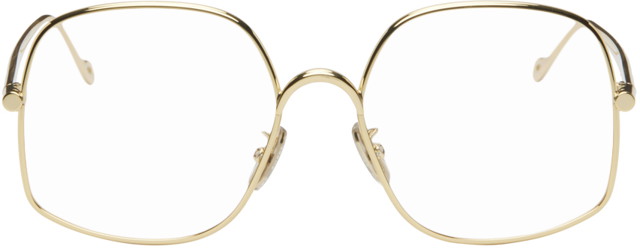 Napszemüveg Loewe Gold Square Glasses Fémes | LW50055U@55030