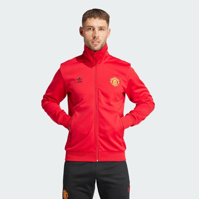 Dzsekik adidas Performance Manchester United Essentials Trefoil 
Piros | IK8704