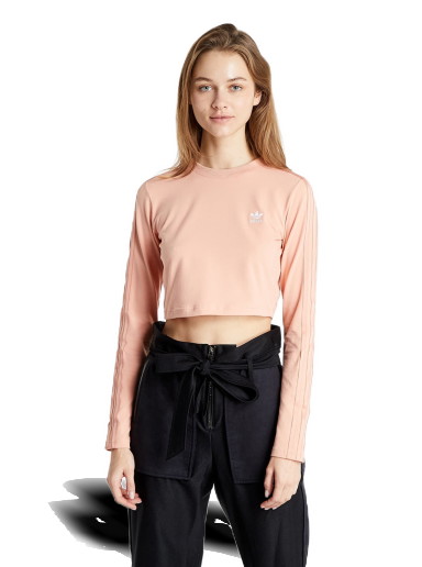 Crop topok adidas Originals Crop Ls Tee Ambient Blush 
Narancssárga | HG5712