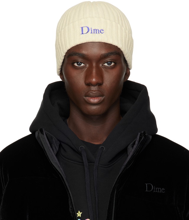 Beanie sapkák Dime Classic Fold Beanie "Off-White" Bézs | DIMEHO2347WHT