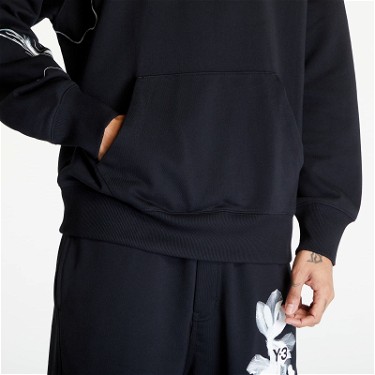 Sweatshirt Y-3 Graphic French Terry Hoodie UNISEX Black Fekete | IN4335, 2