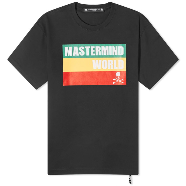 Póló Mastermind WORLD Rasta Print T-Shirt Fekete | MW24S12-TS061-BLK