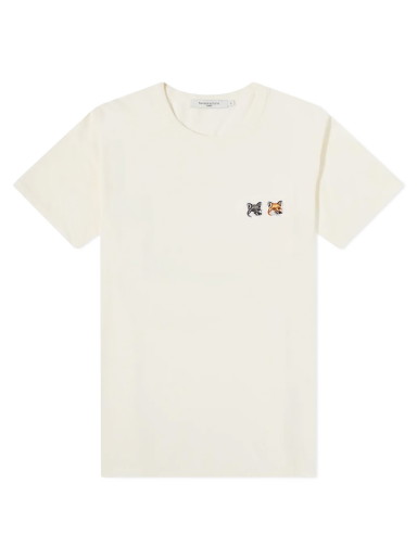 Póló MAISON KITSUNÉ Double Fox Head Patch Tee Bézs | BU00103KJ0008-LT